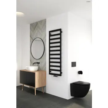 Oltens Benk grzejnik łazienkowy 139x50 cm czarny mat 55006300 + KOD RABATOWY + Wysyłka 0zł